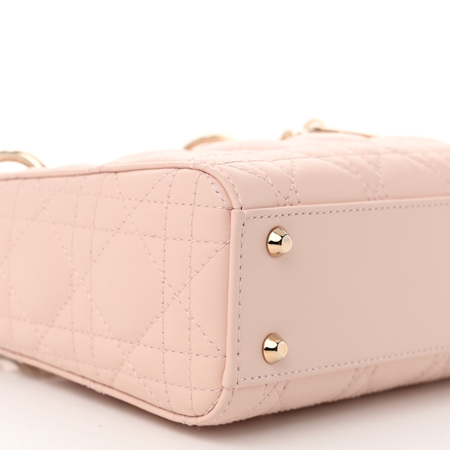 Christian Dior Lambskin Cannage Mini Lady Dior Powder Pink 9 of 10