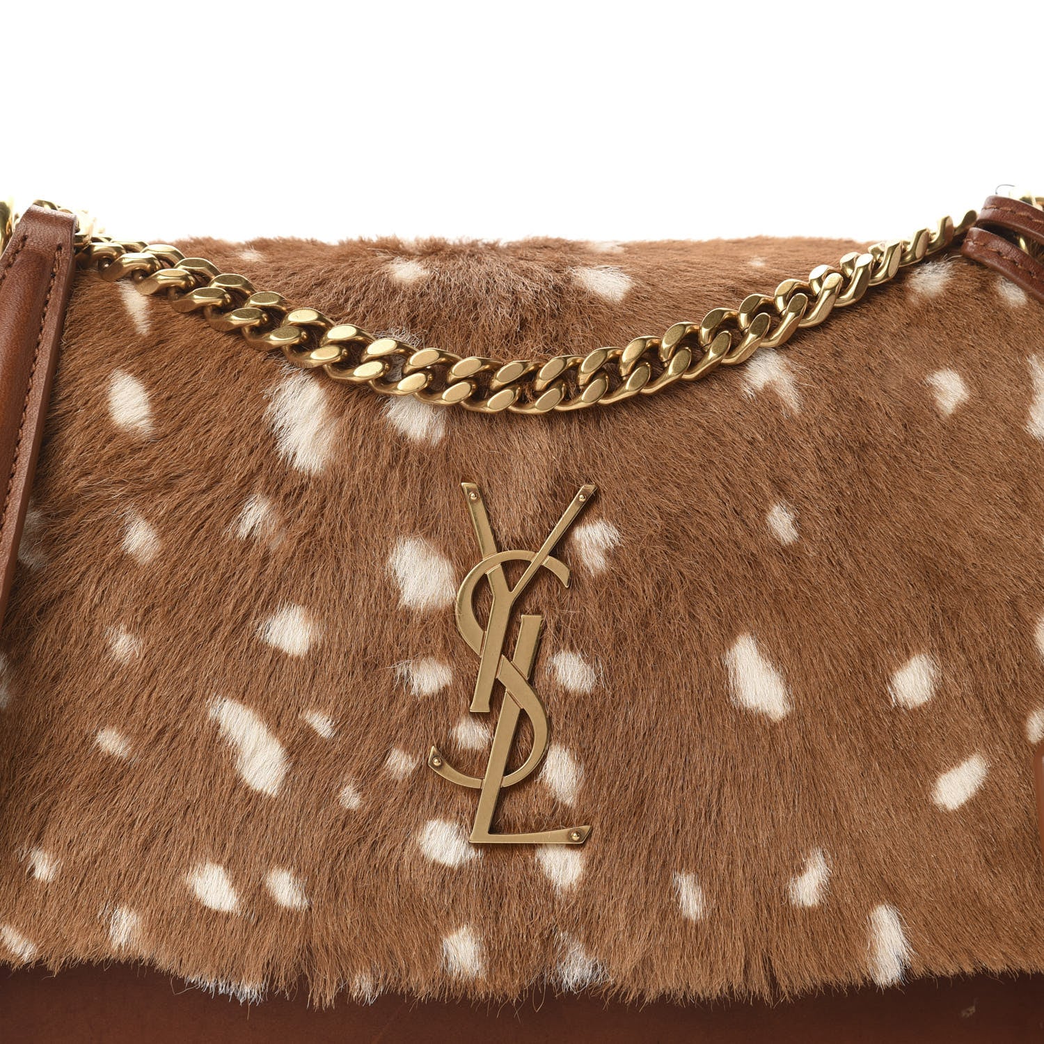 Saint Laurent Pony Hair Calfskin Medium Monogram Sunset Fawn 13 of 13