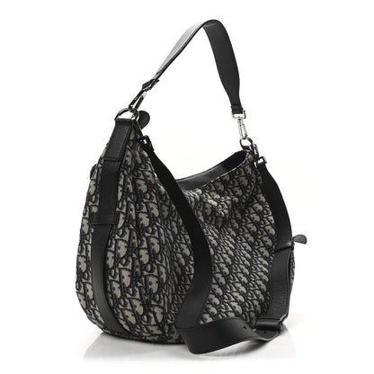 Christian Dior Oblique Saddle Soft Bag Beige Black 4 of 10