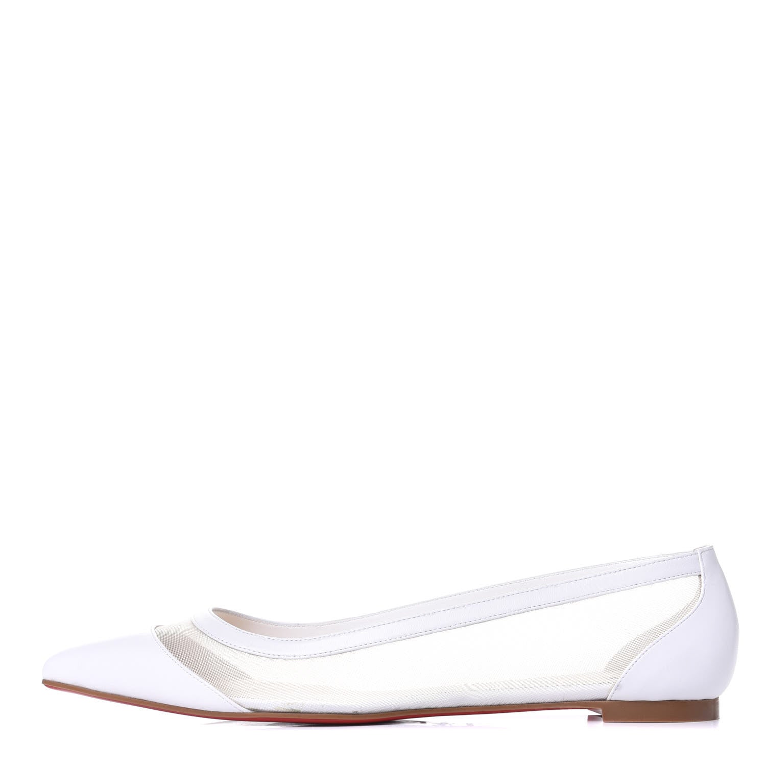 Christian Louboutin Kid Rete Galativi Flats 40 Version Bianco 1 of 11
