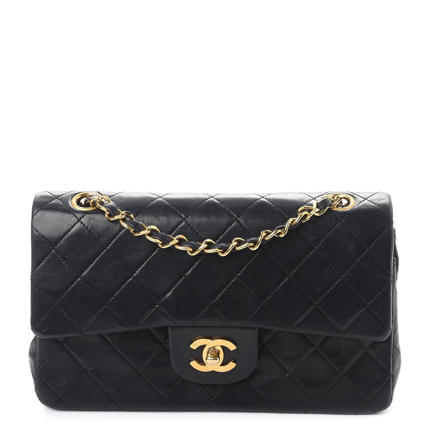 Chanel Lambskin Quilted Medium Double Flap Black 1 of 12