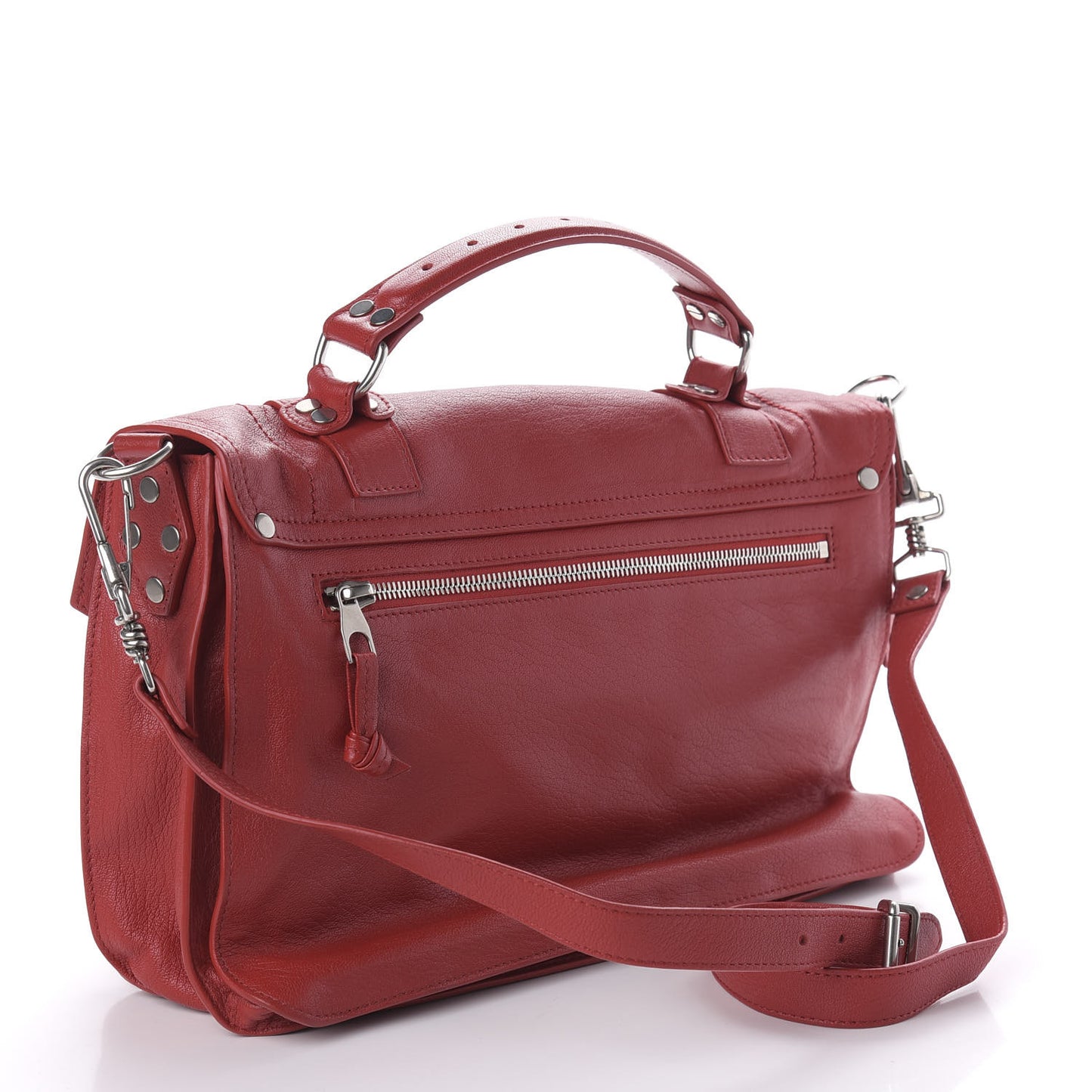 Lambskin Medium PS1 Satchel True Red