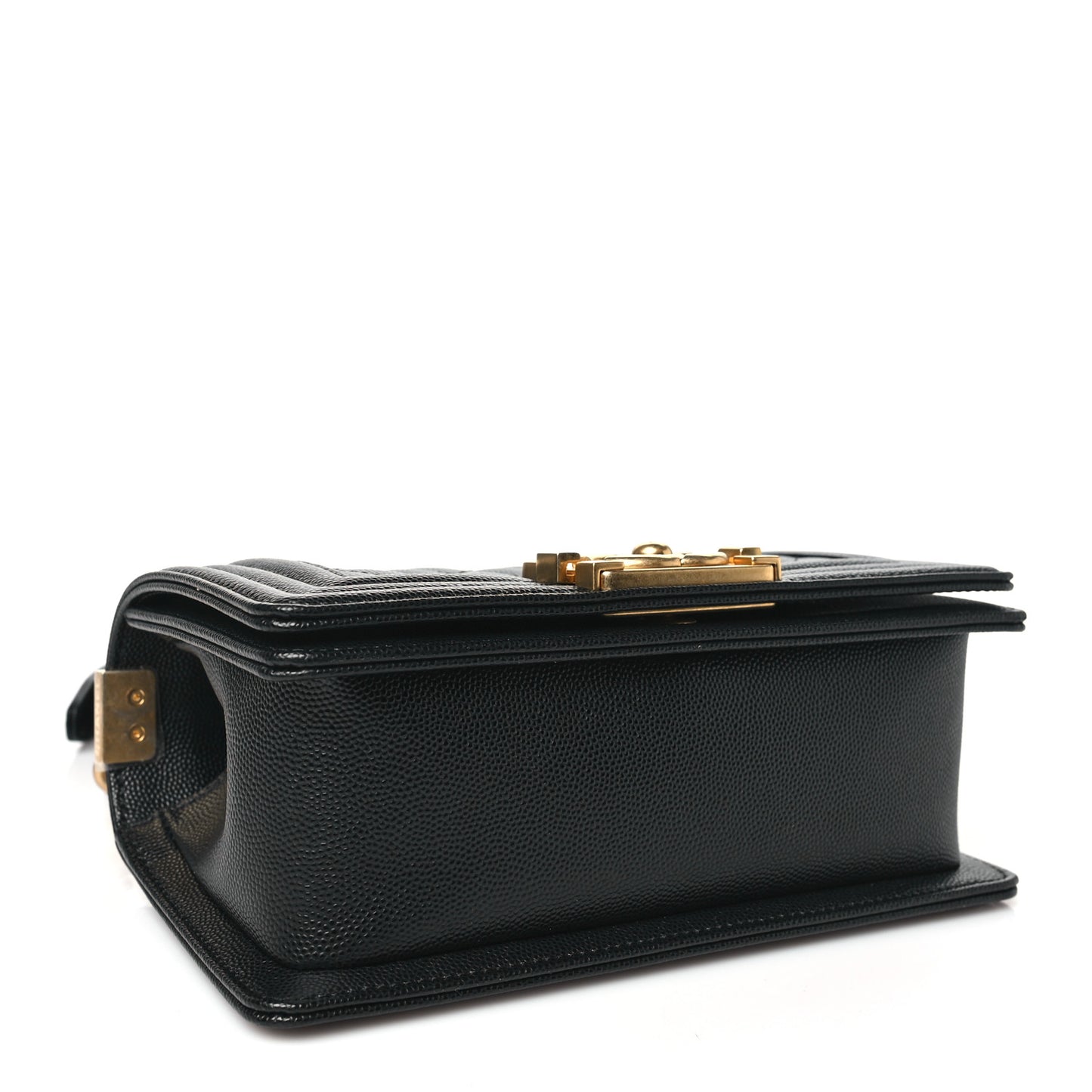 Caviar Quilted Small Boy Flap Black