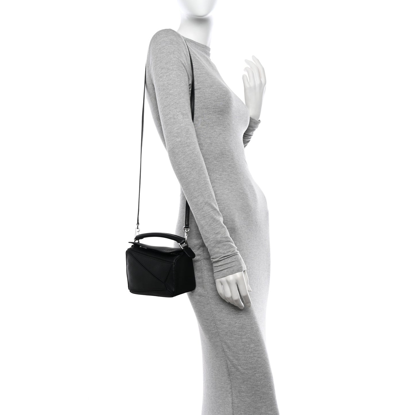 Calfskin Mini Puzzle Bag Black