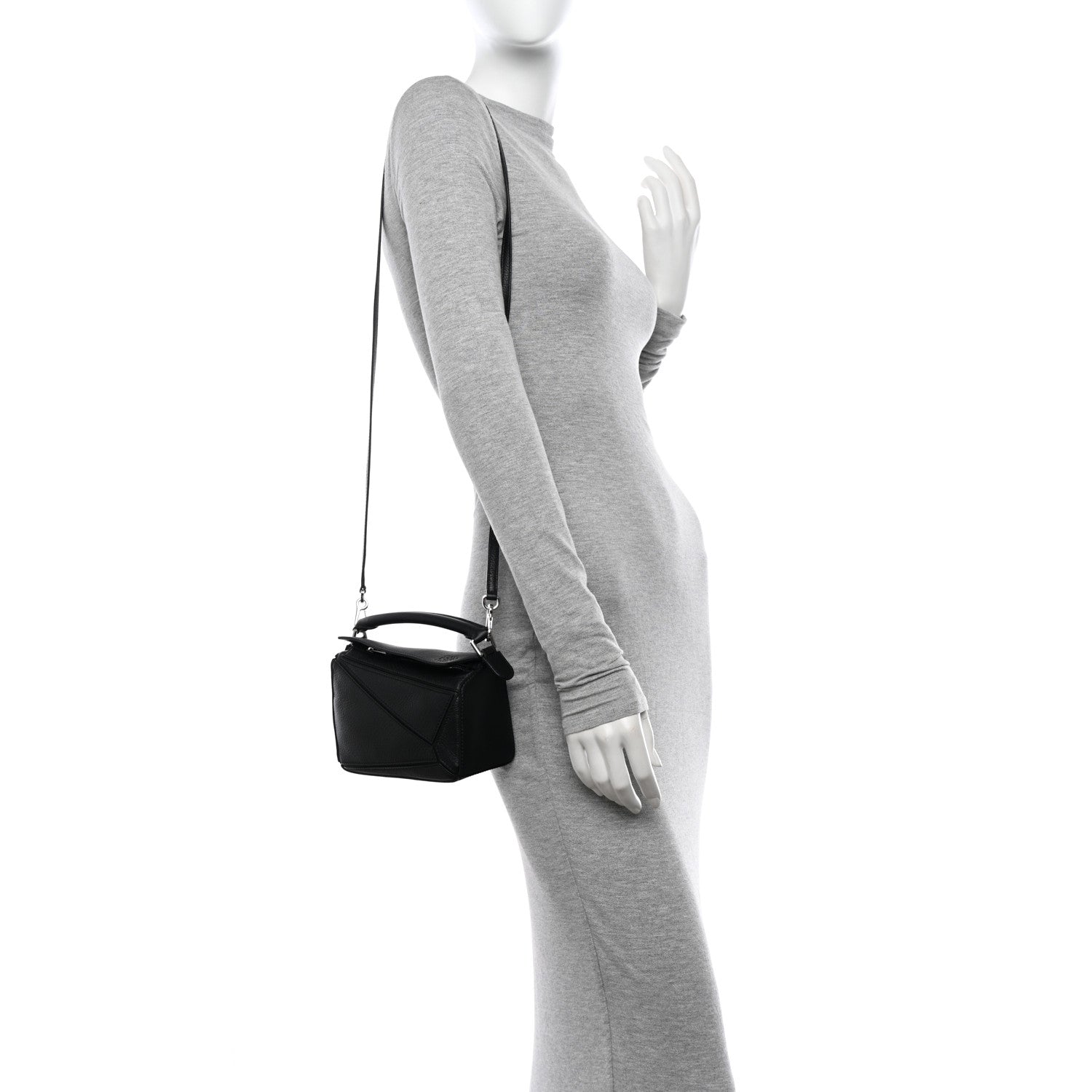 Loewe Calfskin Mini Puzzle Bag Black 2 of 11