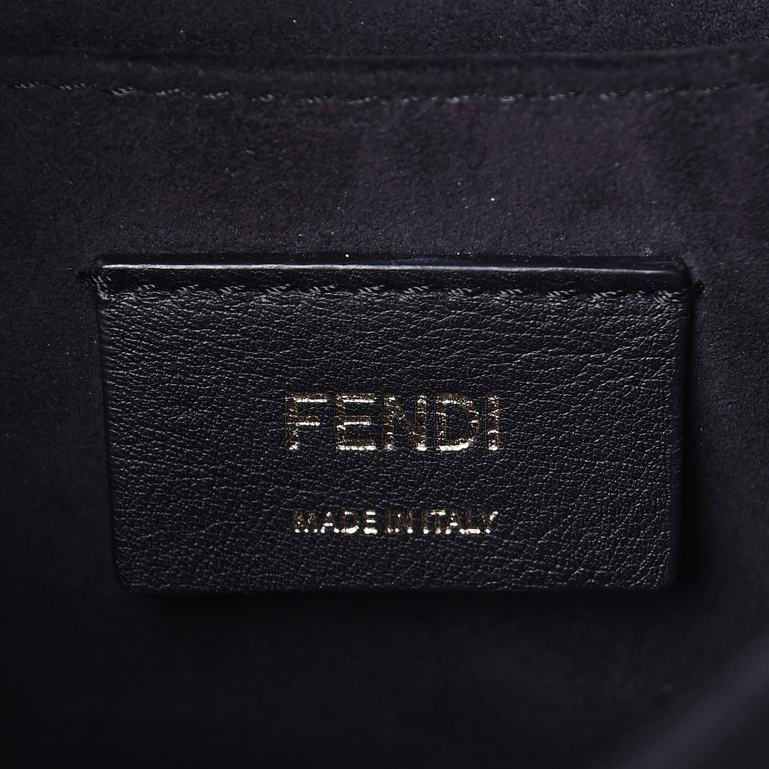 Fendi Vitello Liberty Scalloped Studded Kan I Shoulder Bag Black 6 of 8