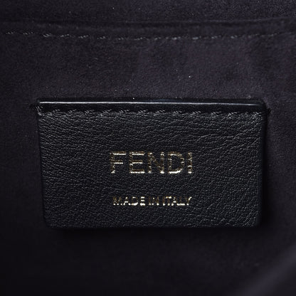 Fendi Vitello Liberty Scalloped Studded Kan I Shoulder Bag Black 6 of 8