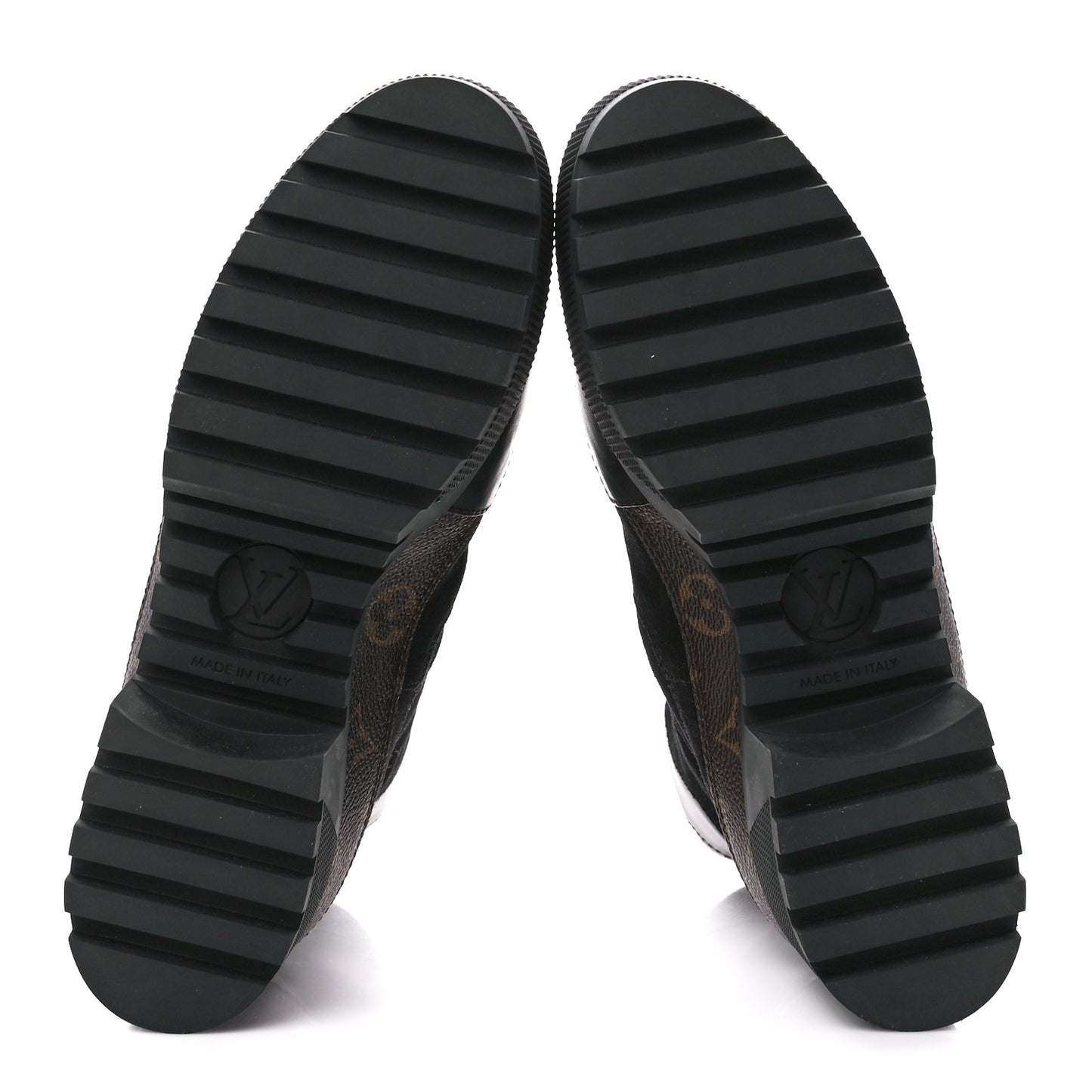 Suede Calfskin Monogram Laureate Platform Desert Boots 40.5 Black