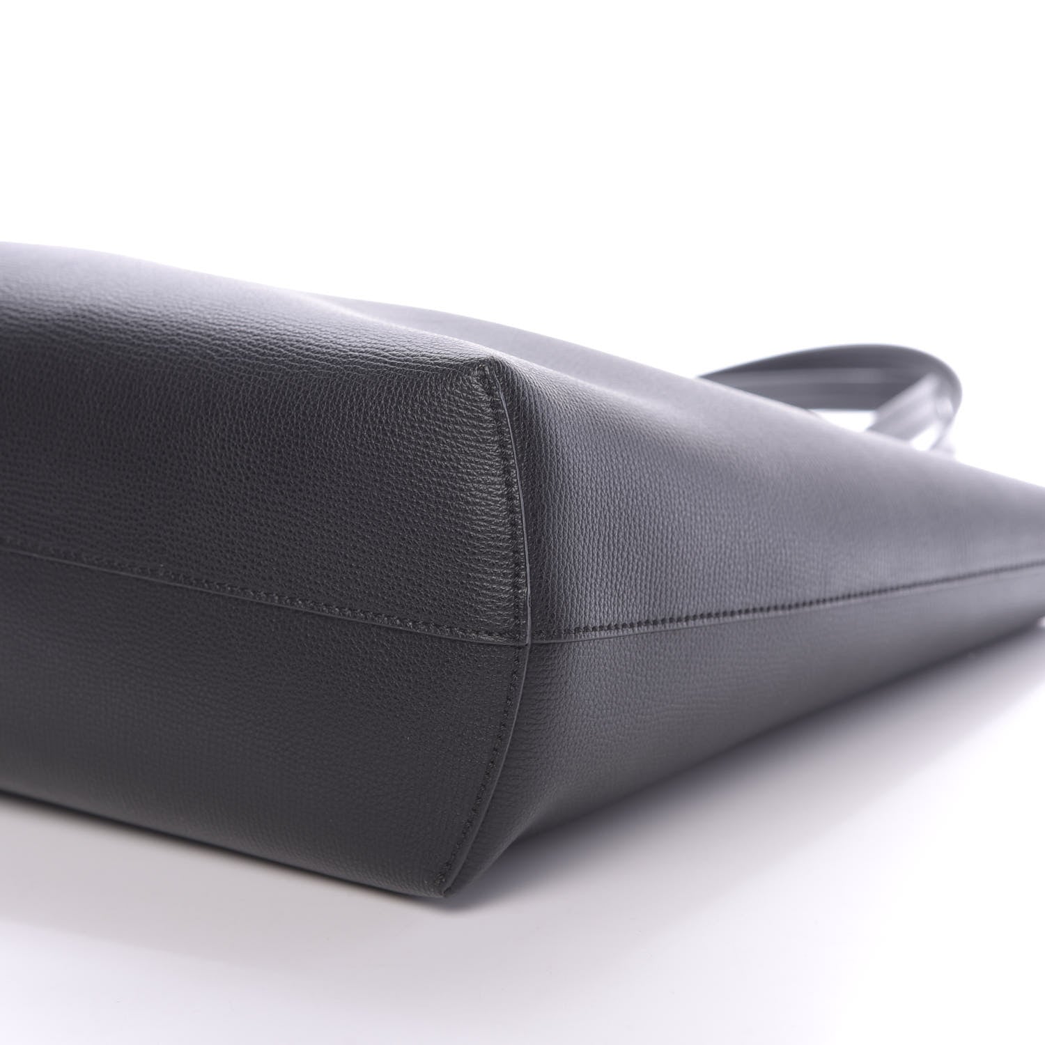 Fendi Vitello Vienna Enamel F is Fendi Shopping Tote Black Taupe 10 of 10