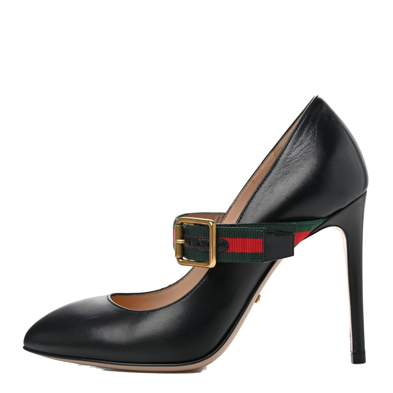 Gucci Malaga Kid Sylvie High Heel Pumps 36 Black 1 of 10