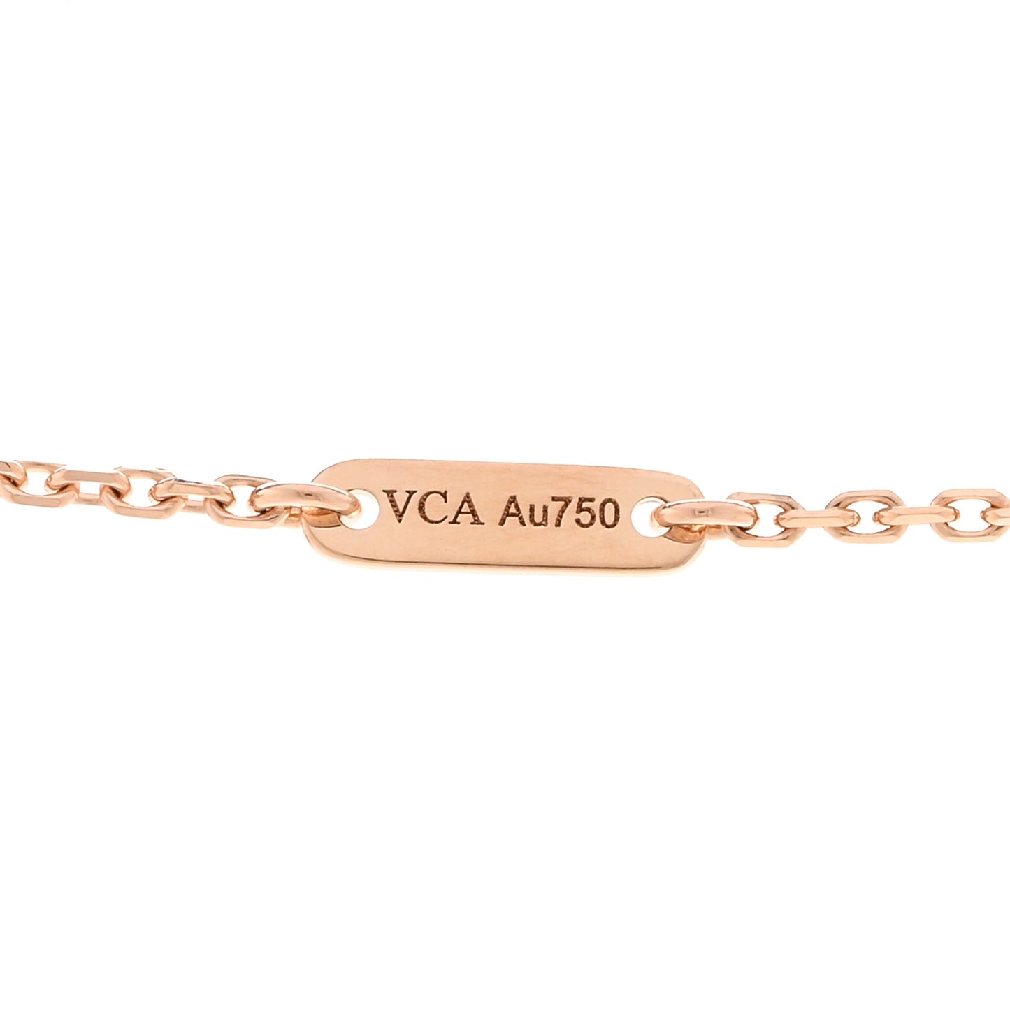 18K Rose Gold Carnelian Sweet Alhambra Pendant Necklace