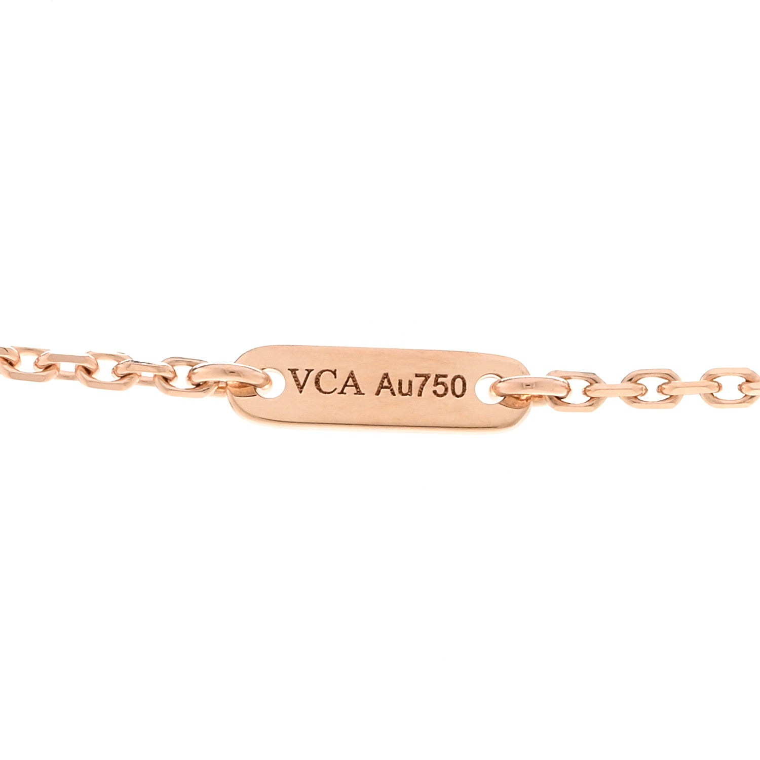 Van Cleef & Arpels 18K Rose Gold Carnelian Sweet Alhambra Pendant Necklace 4 of 5