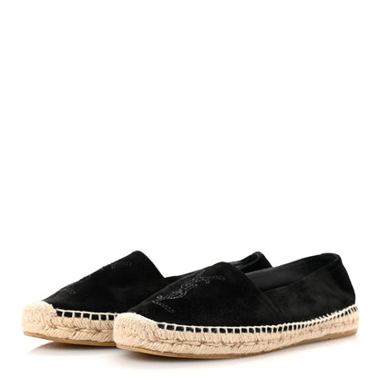 Saint Laurent Suede Monogram Espadrilles 36.5 Black 4 of 8