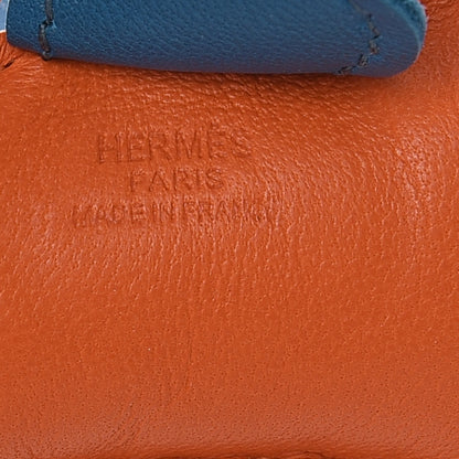 Hermes Milo Lambskin Grigri Rodeo Horse Bag Charm PM Feu Celeste Bleu Izmir 3 of 4