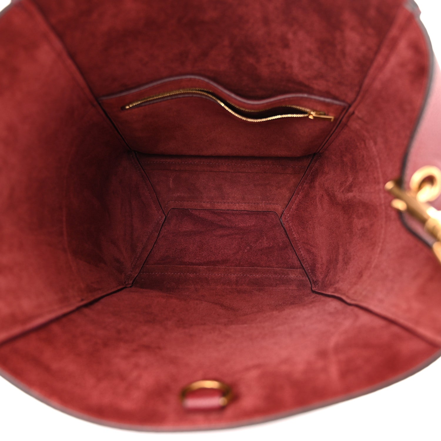 Celine Soft Grained Calfskin Sangle Bucket Bag Light Burgundy 5 of 14