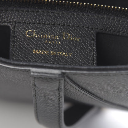 Christian Dior Grained Calfskin Saddle Bag Black 6 of 10