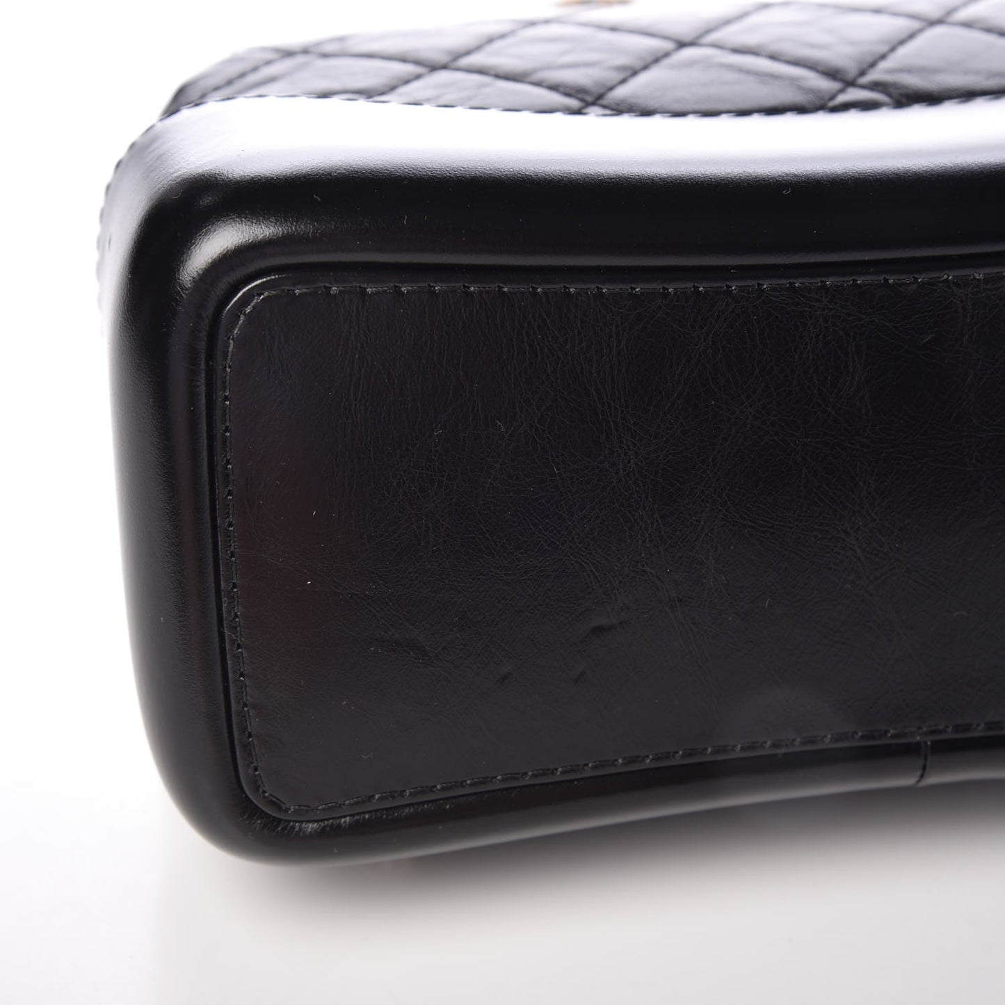 Aged Calfskin Quilted Small Gabrielle Backpack Black