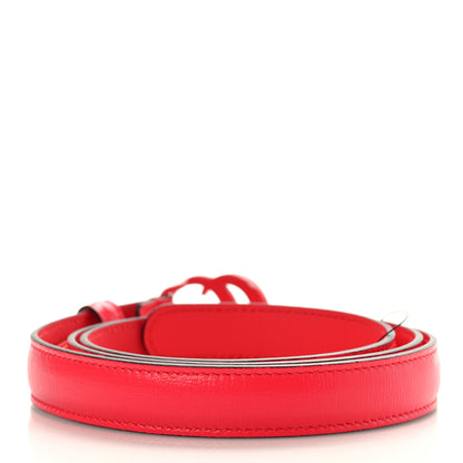 Gucci Azalea Calfskin Enamel Monochrome Double G 20mm Belt 90 36 Runway Coral 2 of 4