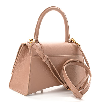 Balenciaga Grained Calfskin Small Hourglass Top Handle Bag Nude Beige 3 of 10