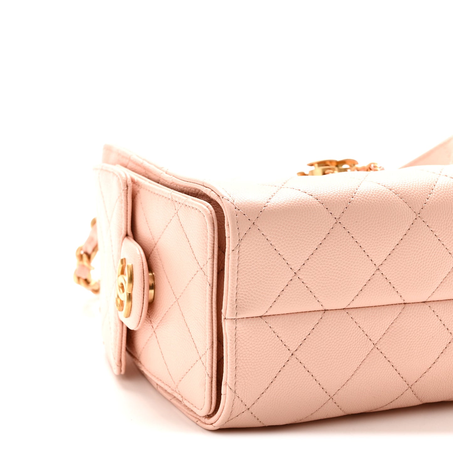 Caviar Quilted Mini Chanel 25 Handbag Light Pink