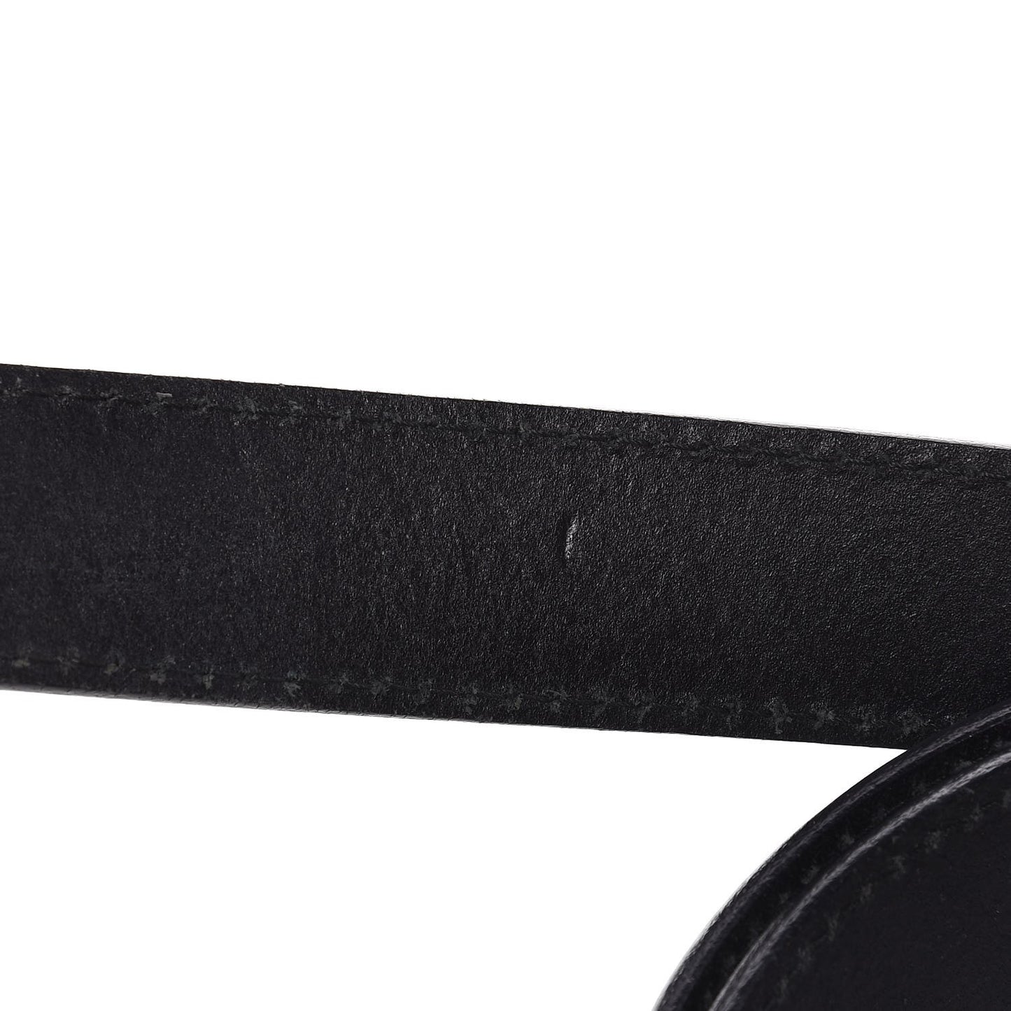 Calfskin Script Belt 80 32 Dark Brown