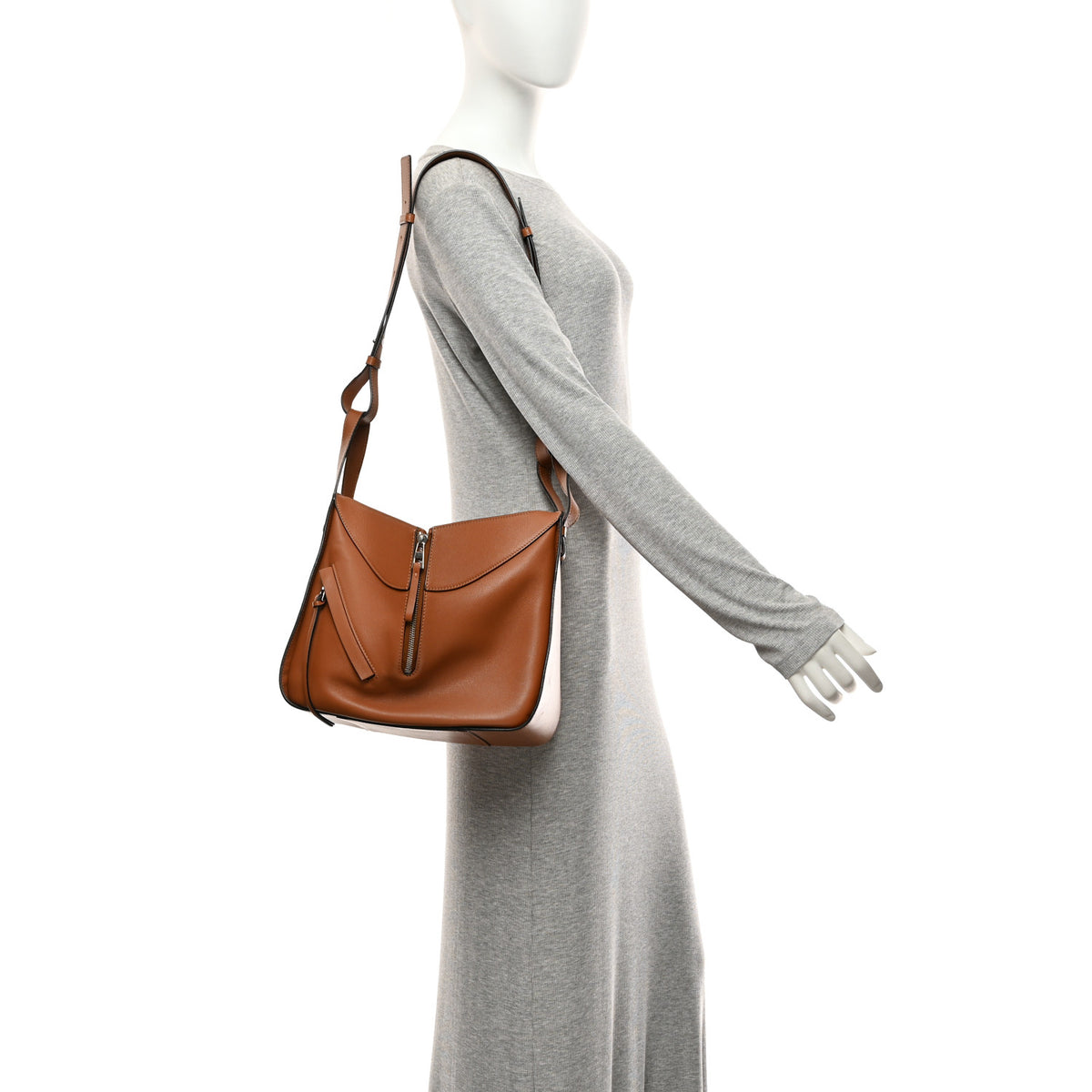 Calfskin Small Hammock Shoulder Bag Tan
