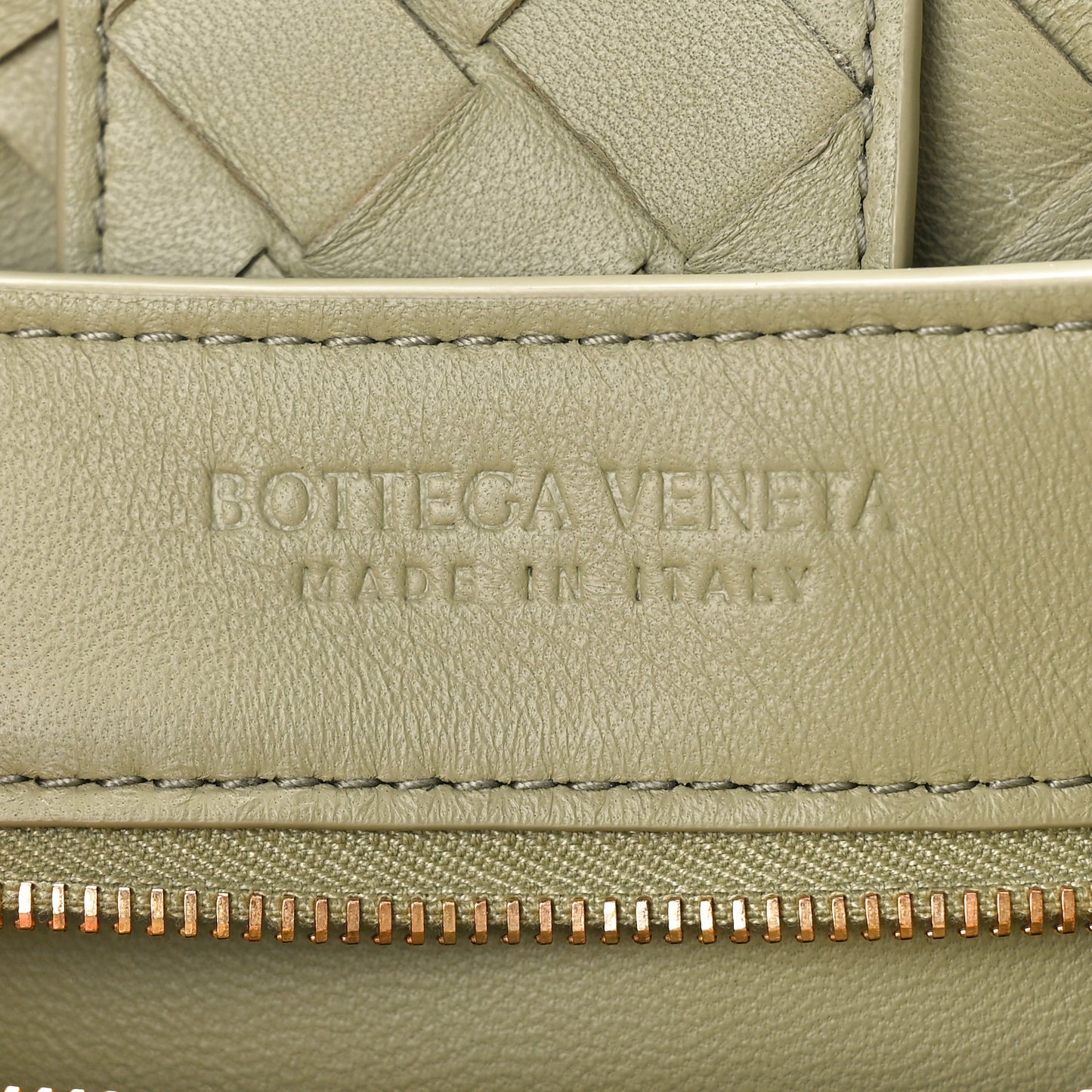 Nappa Intrecciato Medium Andiamo Shoulder Bag Travertine