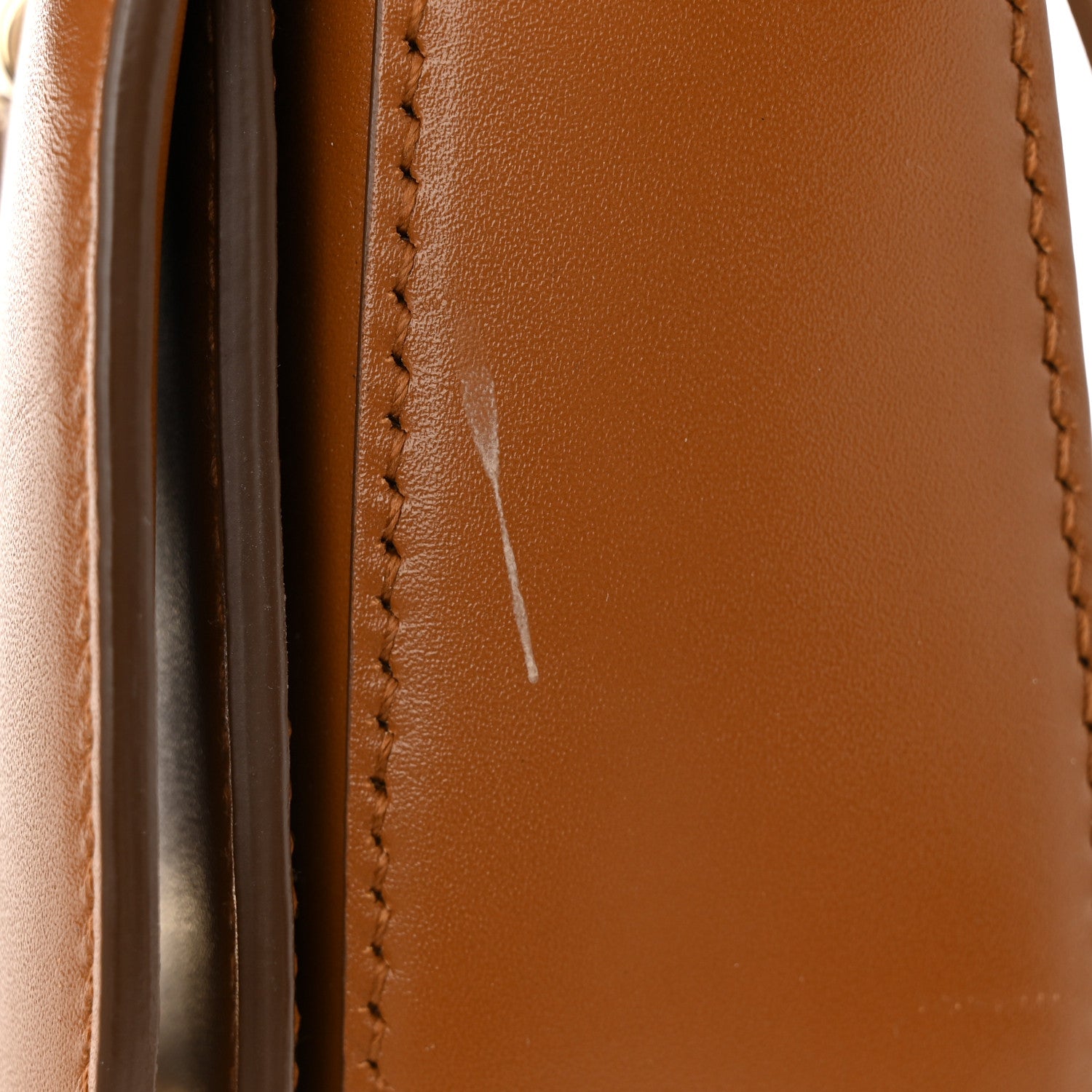 Salvatore Ferragamo Calfskin Small Vela Flap Bag Brown 11 of 12