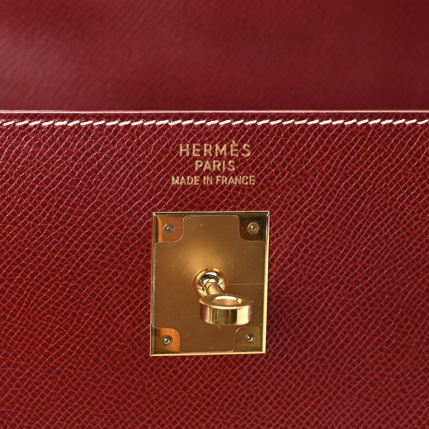 Hermes Veau Grain Lisse Kelly Sellier 35 Rouge Vif 6 of 10