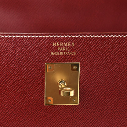 Hermes Veau Grain Lisse Kelly Sellier 35 Rouge Vif 6 of 10