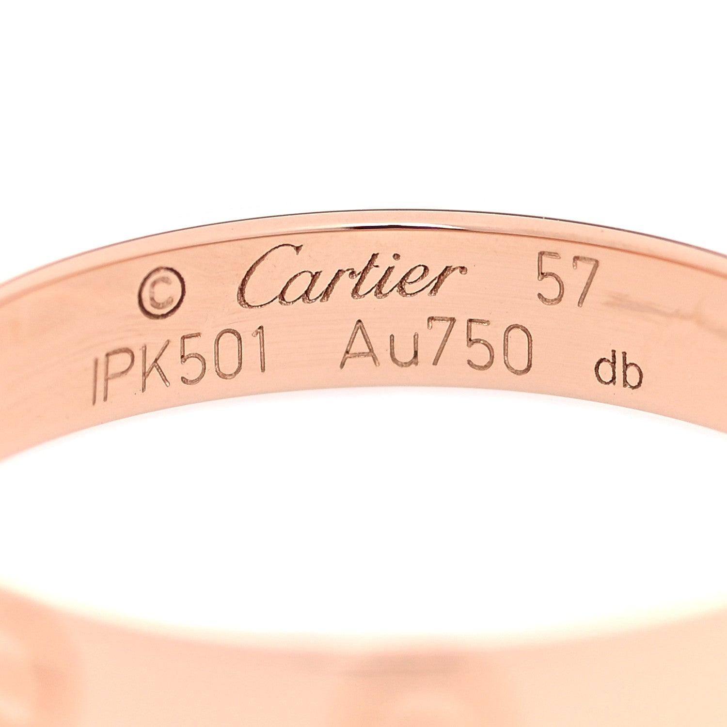 Cartier 18K Pink Gold 3.5mm LOVE Wedding Band Ring 57 8 4 of 4