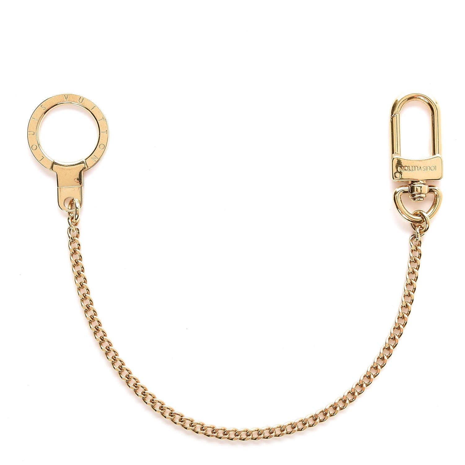 Louis Vuitton Metal Pochette Extender Key Ring Chain Gold 1 of 2