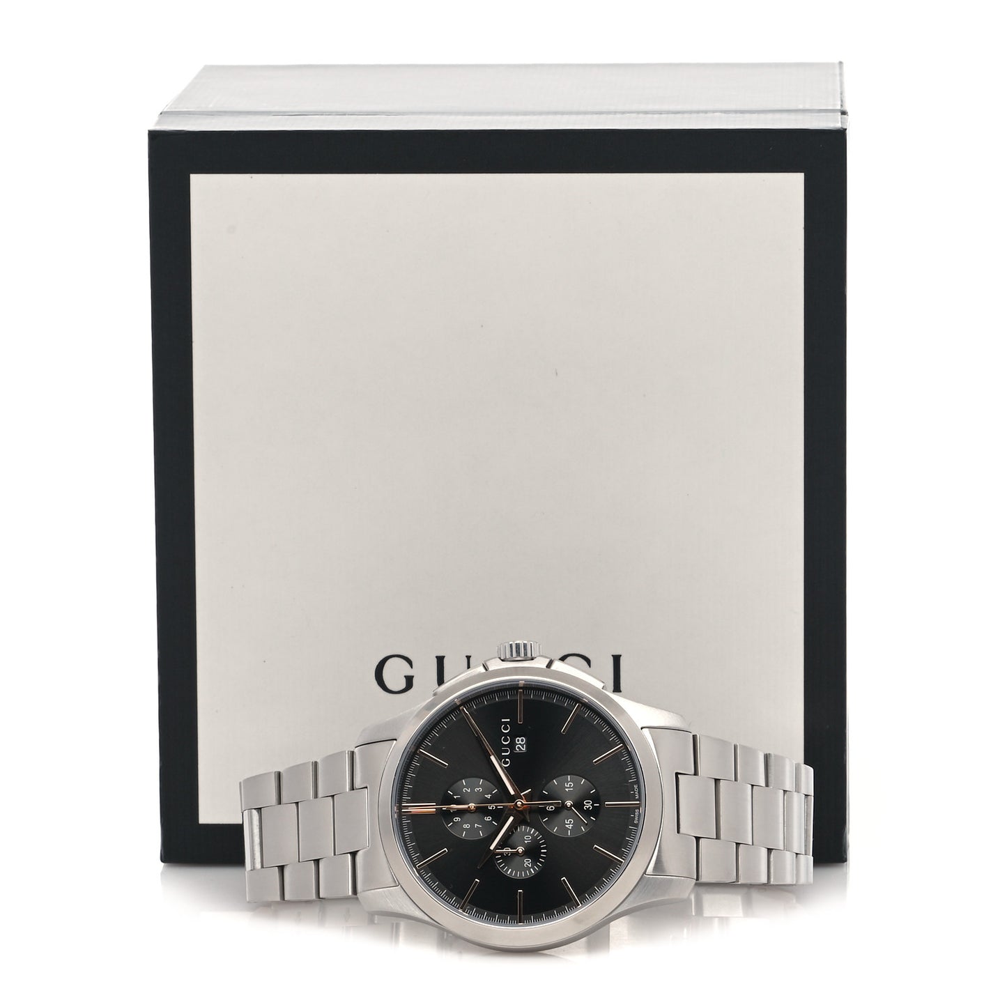 Stainless Steel 44mm G-Timeless Chronograph Quartz Watch Black