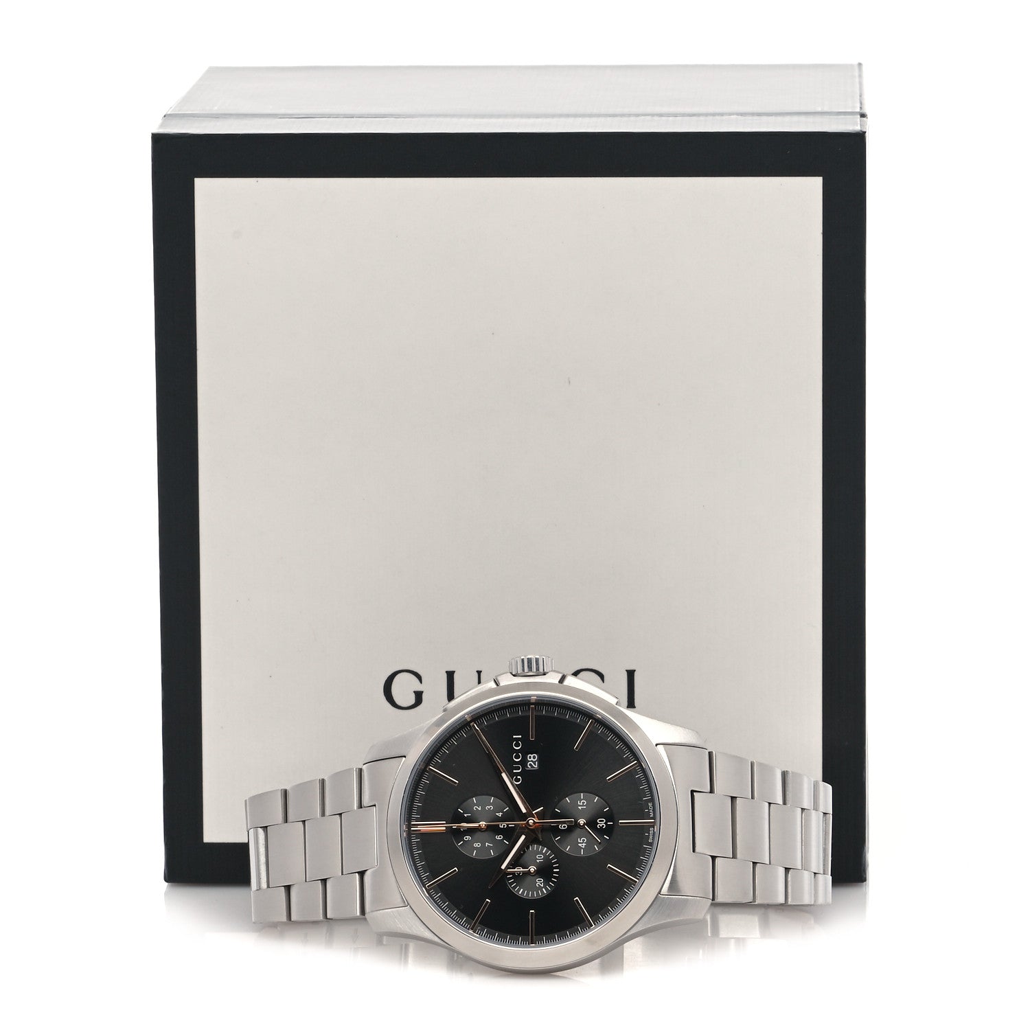 Gucci Stainless Steel 44mm G-Timeless Chronograph Quartz Watch Black 5 of 5