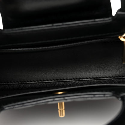 Chanel Shiny Aged Calfskin Quilted Nano Kelly Shopper Black 5 of 10