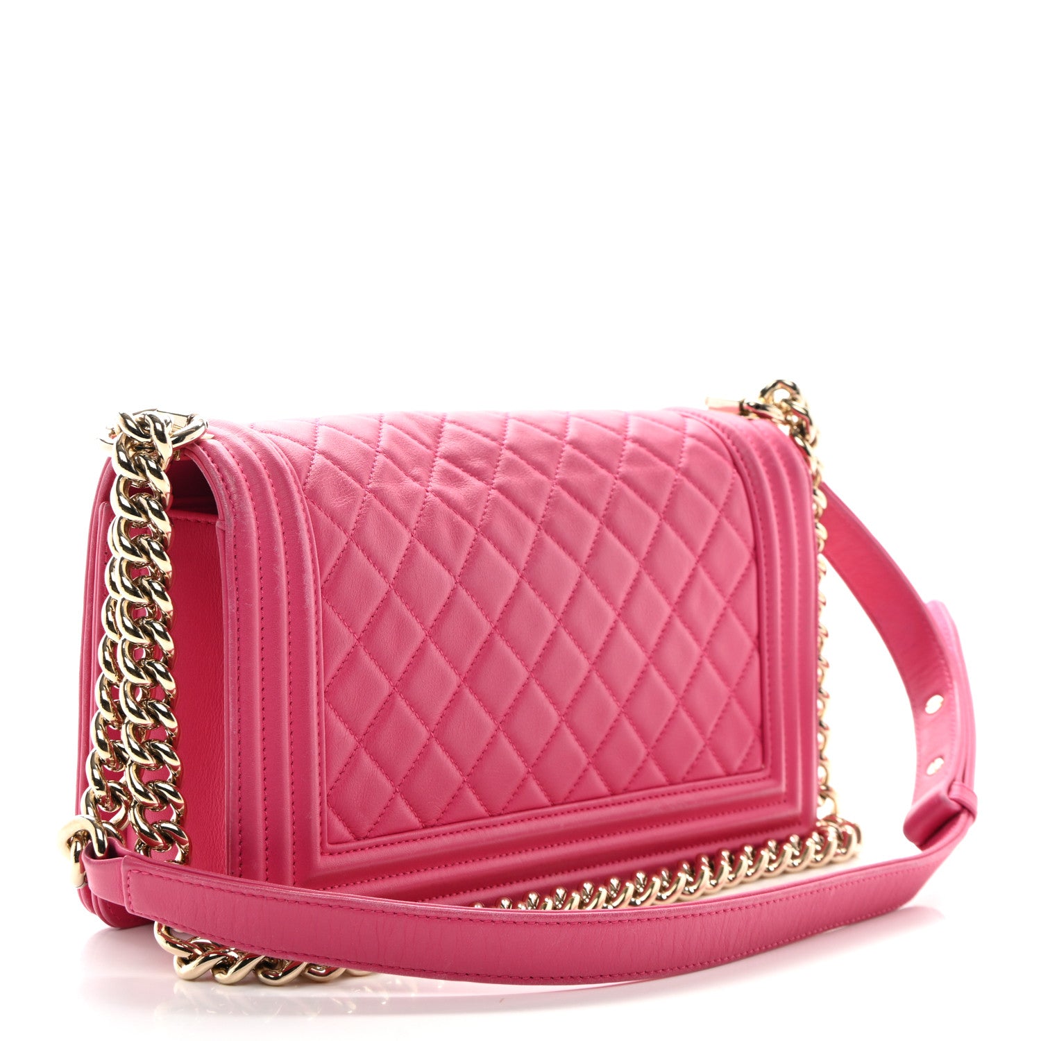Chanel Lambskin Quilted Medium Boy Flap Pink 3 of 12