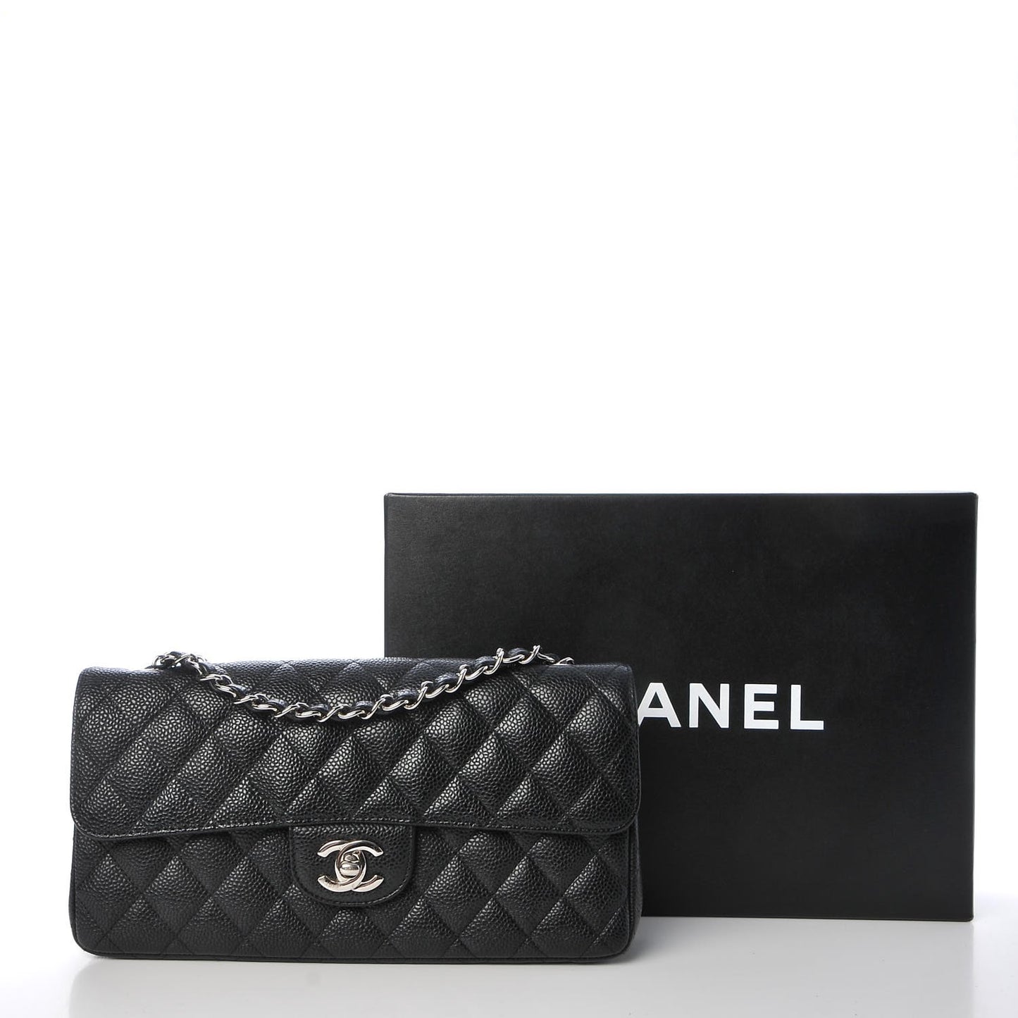 Caviar Quilted East West Flap Black