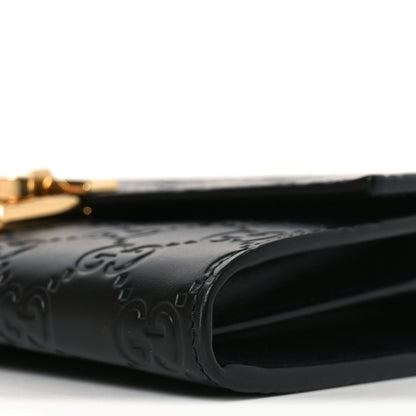 Gucci Guccissima Padlock Chain Wallet Black 18 of 20