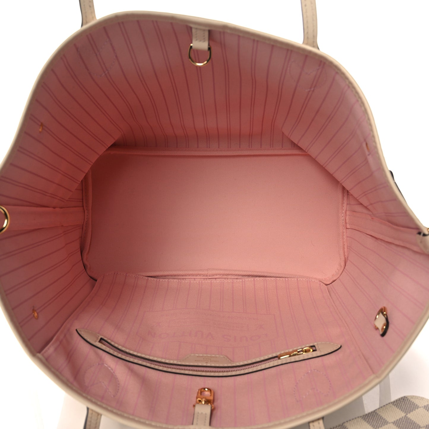 Damier Azur Braided Neverfull MM Pink