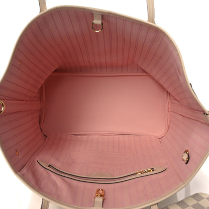 Louis Vuitton Damier Azur Braided Neverfull MM Pink 5 of 9