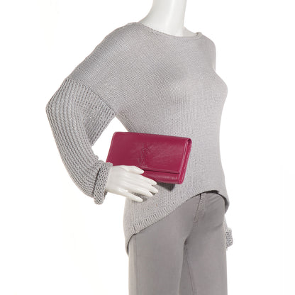 Saint Laurent Textured Patent Small Belle de Jour Clutch Fuchsia 2 of 7