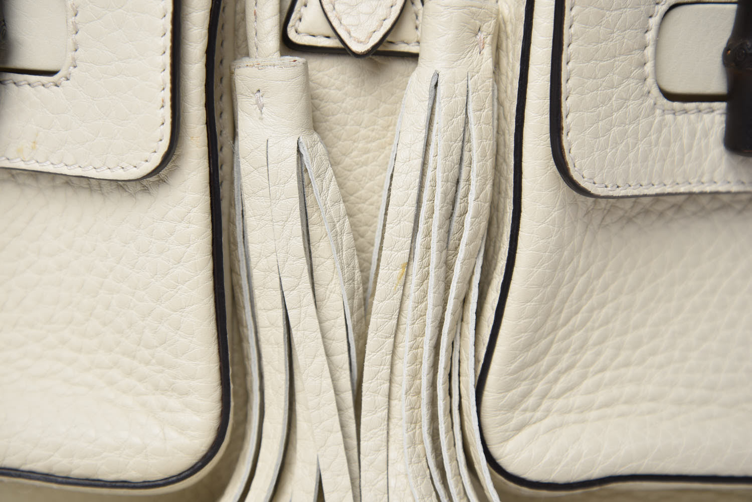 Gucci Cellarius Calfskin Medium Bamboo Backpack Mystic White 10 of 10