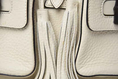 Gucci Cellarius Calfskin Medium Bamboo Backpack Mystic White 10 of 10