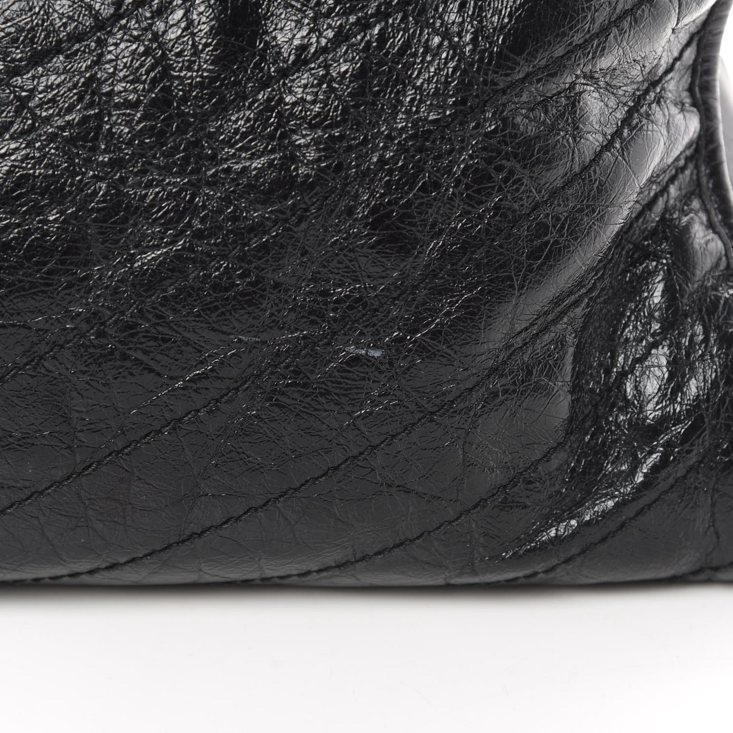 Crinkled Calfskin Matelasse Monogram Niki Shoulder Bag Black