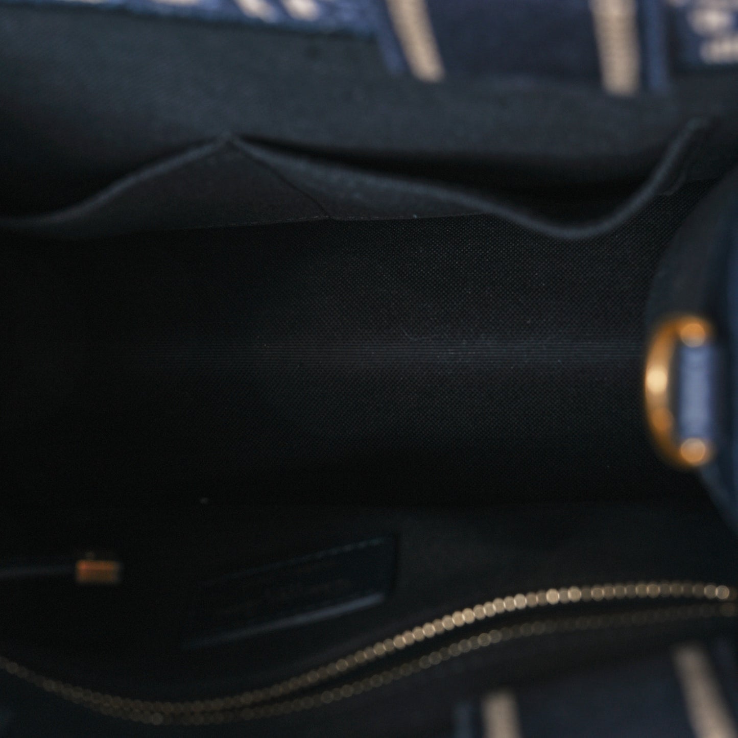 Oblique Calfskin Small Book Tote With Strap Blue Multicolor