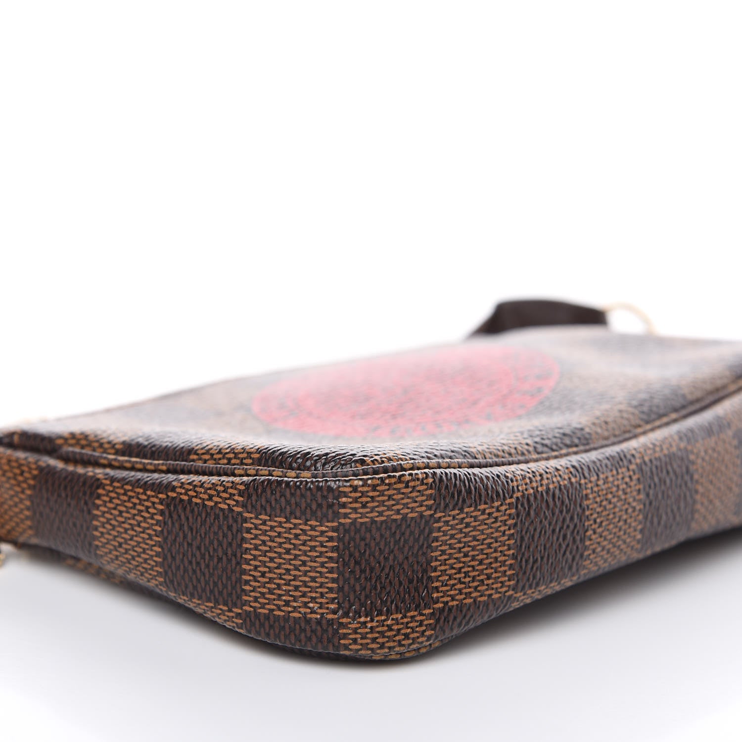 Louis Vuitton Damier Ebene Complice Trunks and Bags Mini Pochette Accessories Red 8 of 9