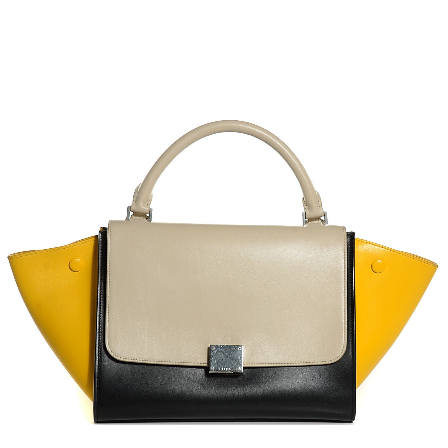 Celine Satin Calfskin Small Tri-Color Trapeze Sun 1 of 9