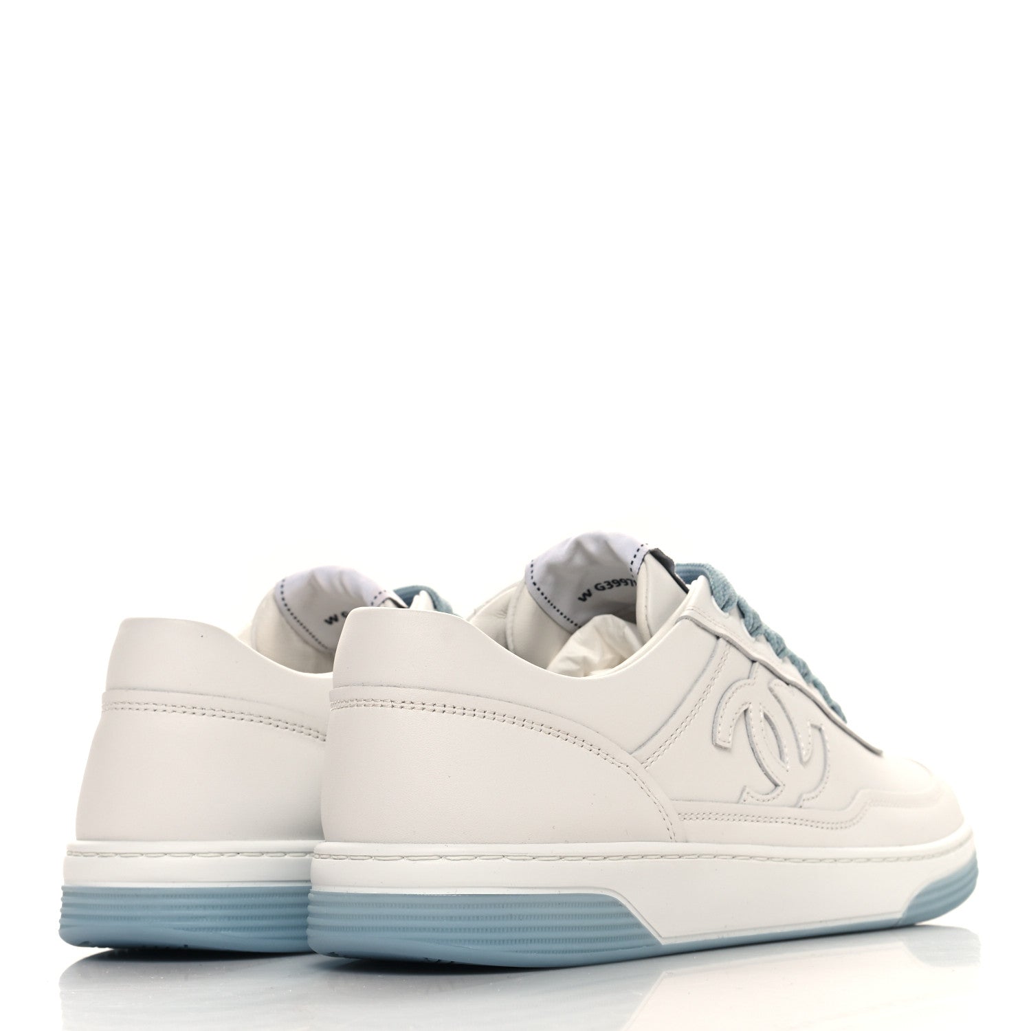 Chanel Calfskin CC Womens Sneakers 40 White 5 of 9