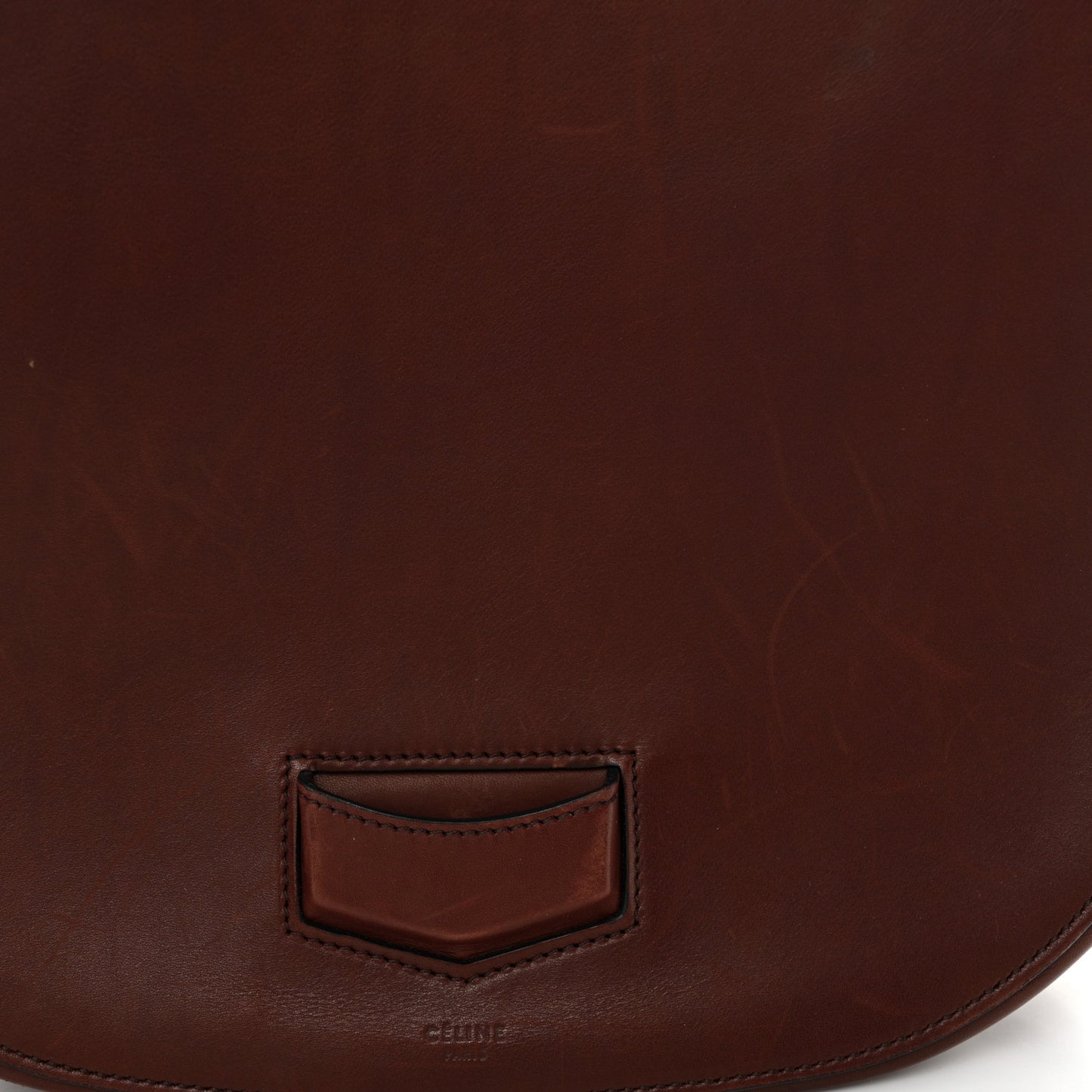 Natural Calfskin Medium Trotteur Burgundy