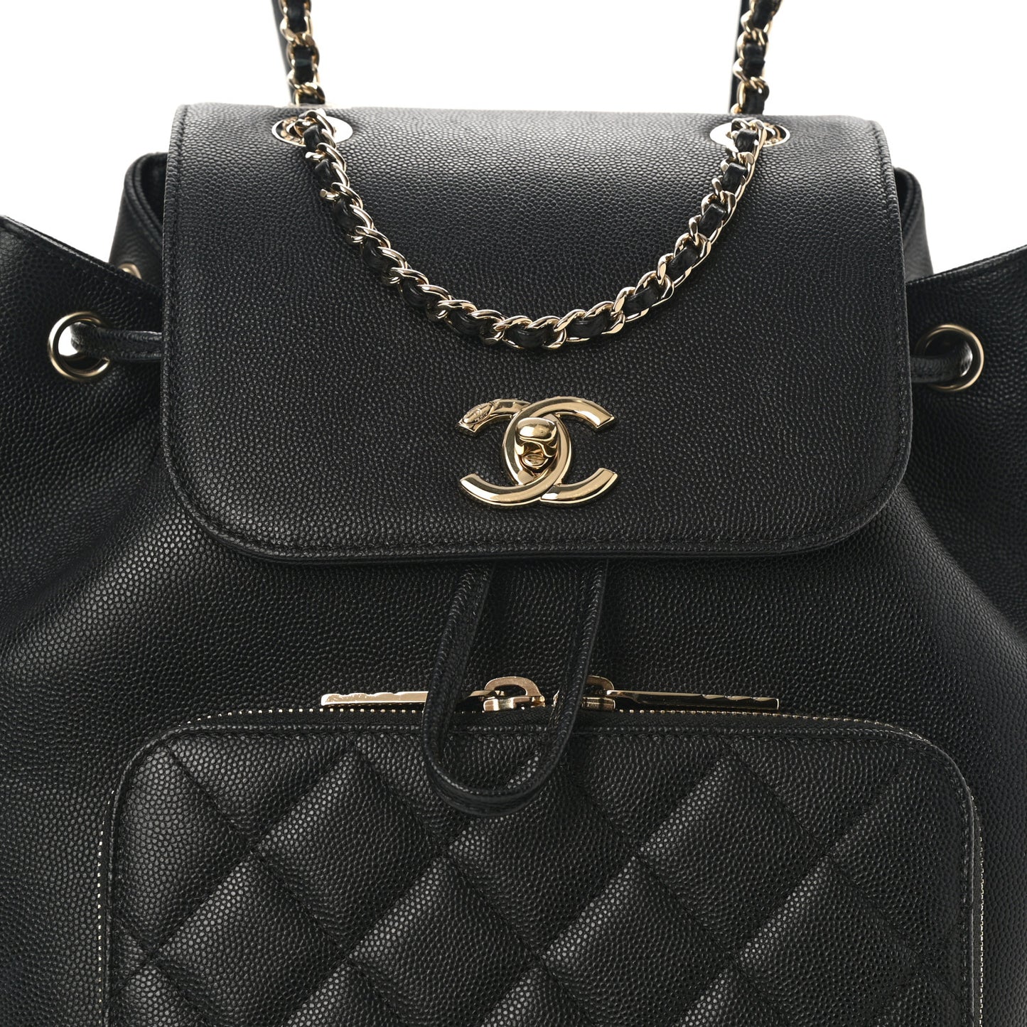 Caviar Quilted Business Affinity Backpack Black